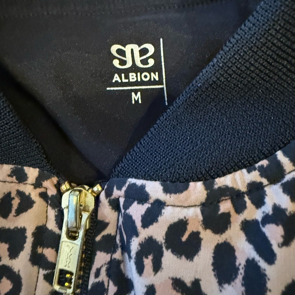 Albion Fit Leopard Bomber Jacket - Picture 2 of 2